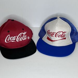 Lot Of 3 COCA COLA Coke  Uniform SnapBack Trucker Hat Mesh Cap